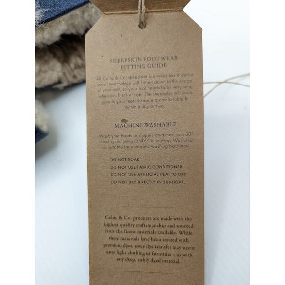 NWT Celtic and Co. Toddler sheepskin boots navy blue little kid 9 - 10 - Picture 8 of 10